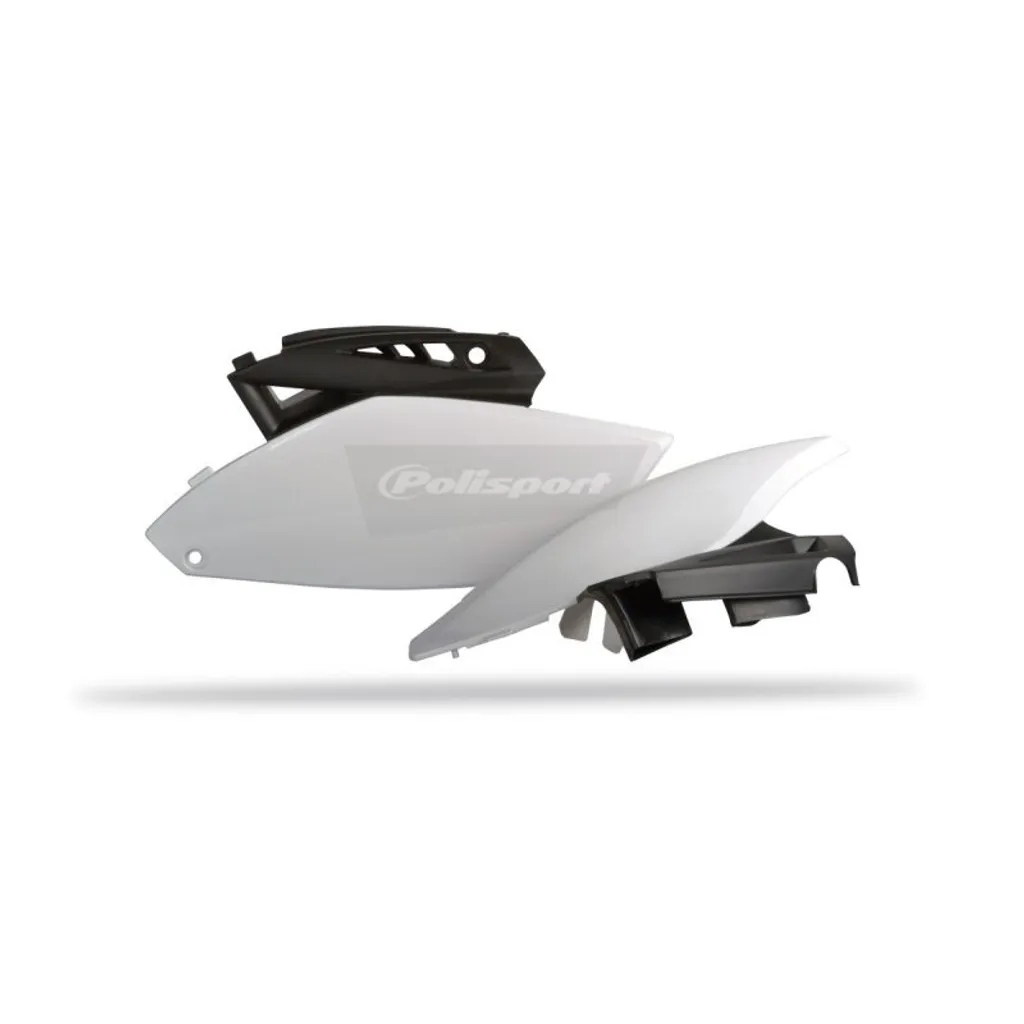 Panneaux Latéraux Polisport Incassables Noir/Blanc Finition OEM 2012-13