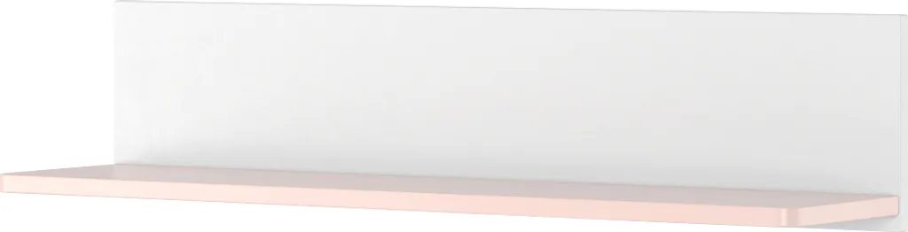 Étagère suspendue LUNA gain de place - Décoration murale blanc rose