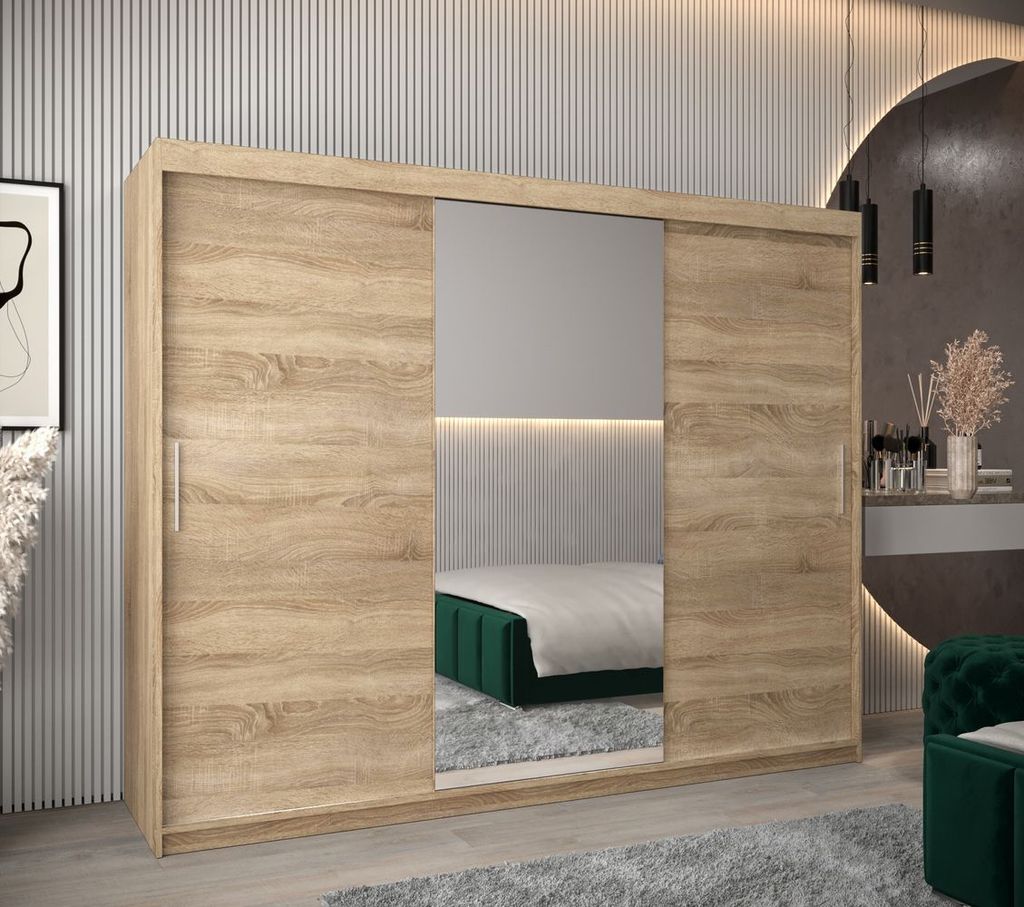 Skříň s posuvnými dveřmi v šířce 250 cm TIMEA 1 - dub Obrázek produktu 