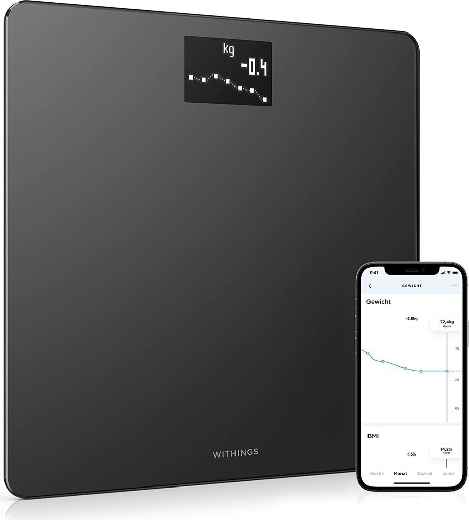 Withings Body Quadrato Nero Bilancia pesapersone Immagine del prodotto 