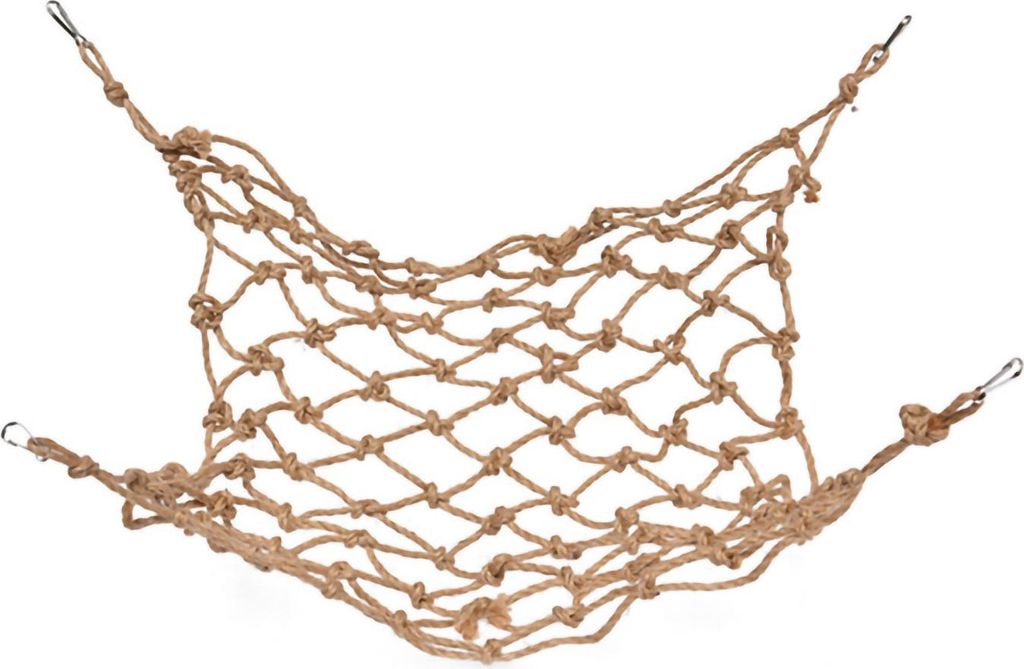 Hängende Vogelkletternetz-Seilleiter mit Haken für Papageien, Kakadus, Nymphensittiche, Aras, L: 50 x 40 cm