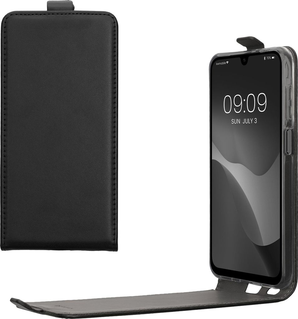 kwmobile Schutzhülle kompatibel mit Samsung Galaxy A17 4G / 5G - Hülle Handy - Flip Case Handyhülle Schwarz