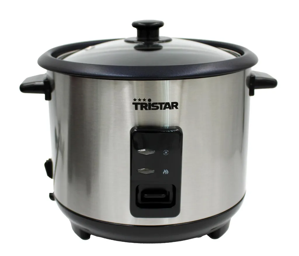 Autocuiseur à Riz Tristar RK-6147 en Inox 500W avec Couvercle en Verre