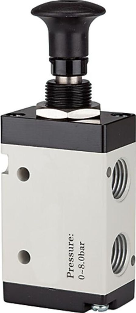 Riegler 3/2-Wegeventil, Druckknopfbetätigung, »3L«, G 1/8, 500l/min