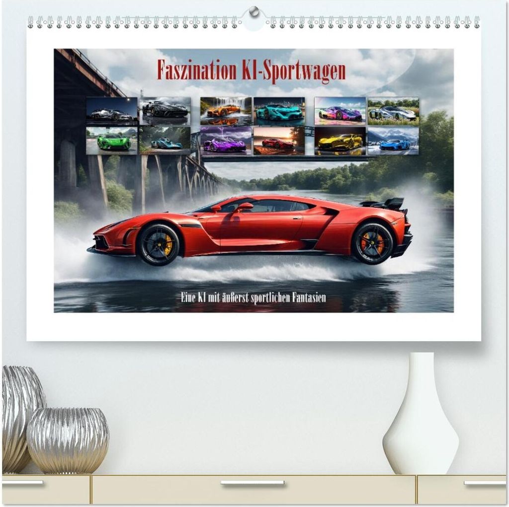 Faszination KI-Sportwagen (hochwertiger Premium Wandkalender 2026 DIN A2 quer), Kunstdruck in Hochglanz
