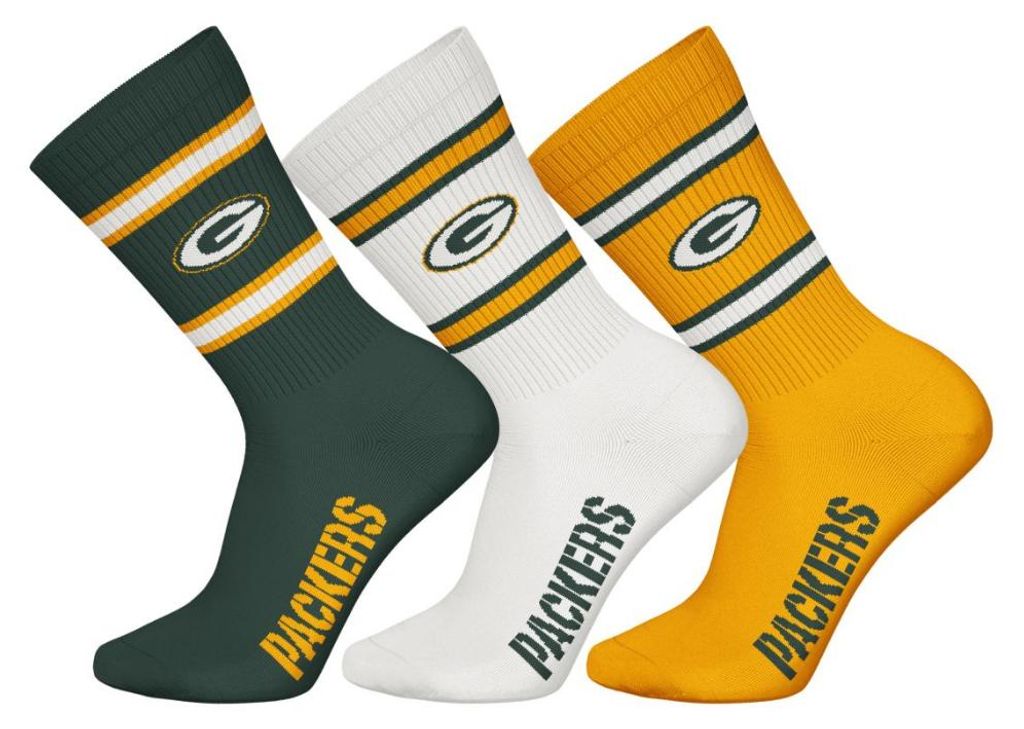 Green Bay Packers 3pk Crew Socks Produktbild 