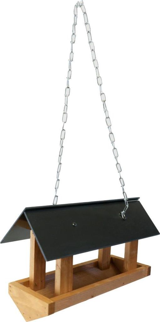 Vogelhaus Emilia zum Aufhängen mit stabiler Kette braun 28 x 18 x 12 cm
