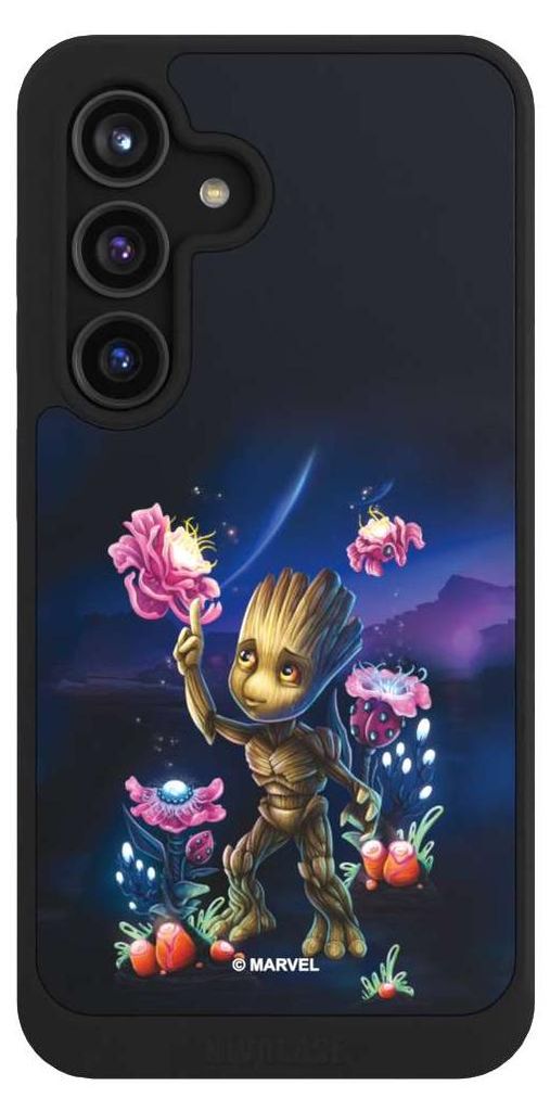 NIVOCASE Hülle für Samsung Galaxy S24 Handyhülle NIVOcore Case Schwarz Marvel Guardians Of The Galaxy Baby Groot