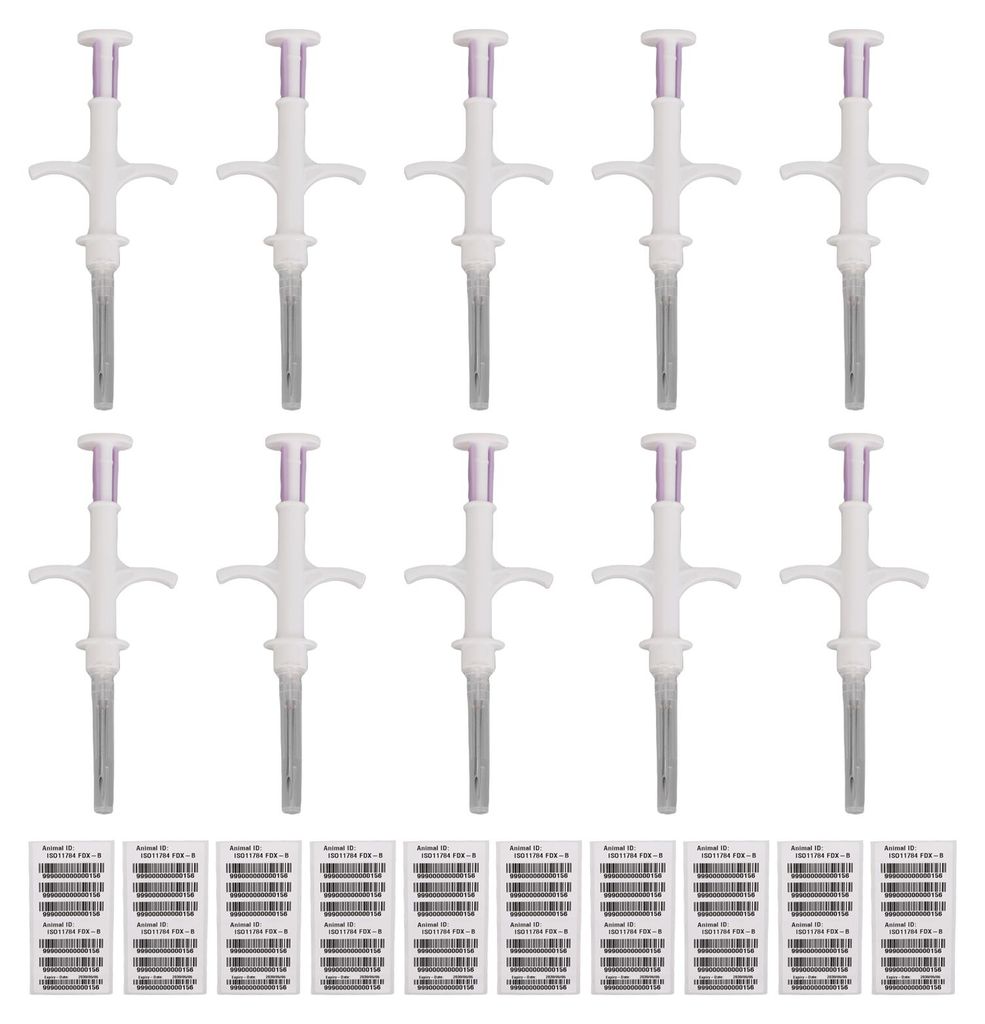 10 universele microchip-tags voor huisdieren, IS011784/5 Productafbeelding 