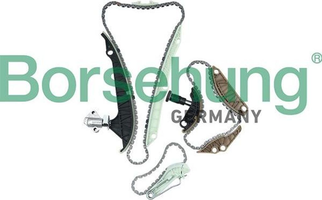 Borsehung B18468 Steuerkettensatz OE 06H109158H kompatibel mit Tiguan, Sharan, Scirocco, Passat CC, Passat 3B, Passat 3C, Passat Alltrack, Jetta, G...