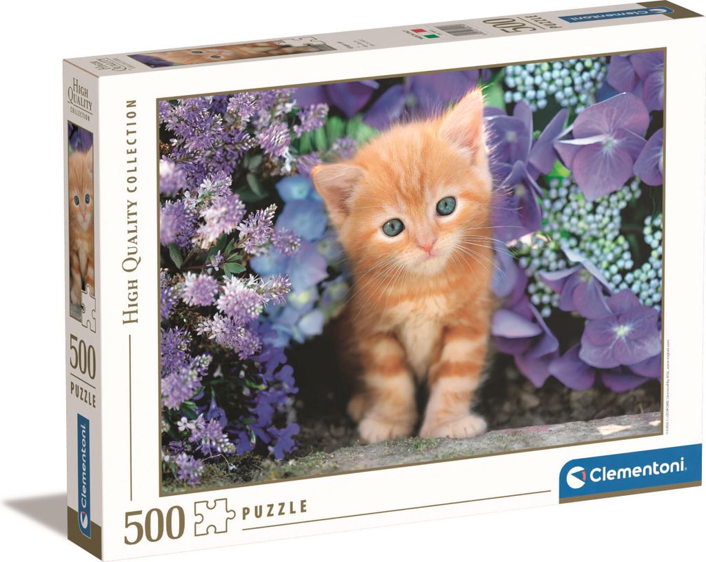 Clementoni Puzzel Kat met Bloemen, 500st. Image du produit 