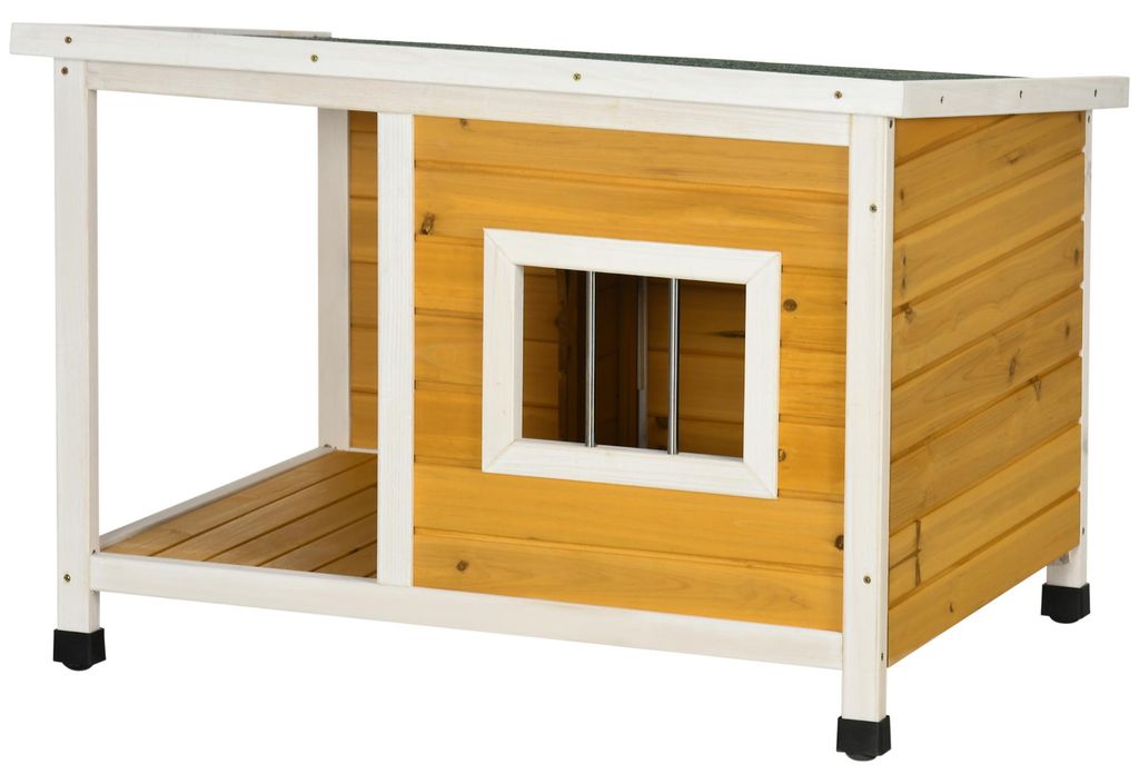 PawHut Hundehütte, Tannenholz, Kleintierhaus, Hundehaus mit Produktbild 