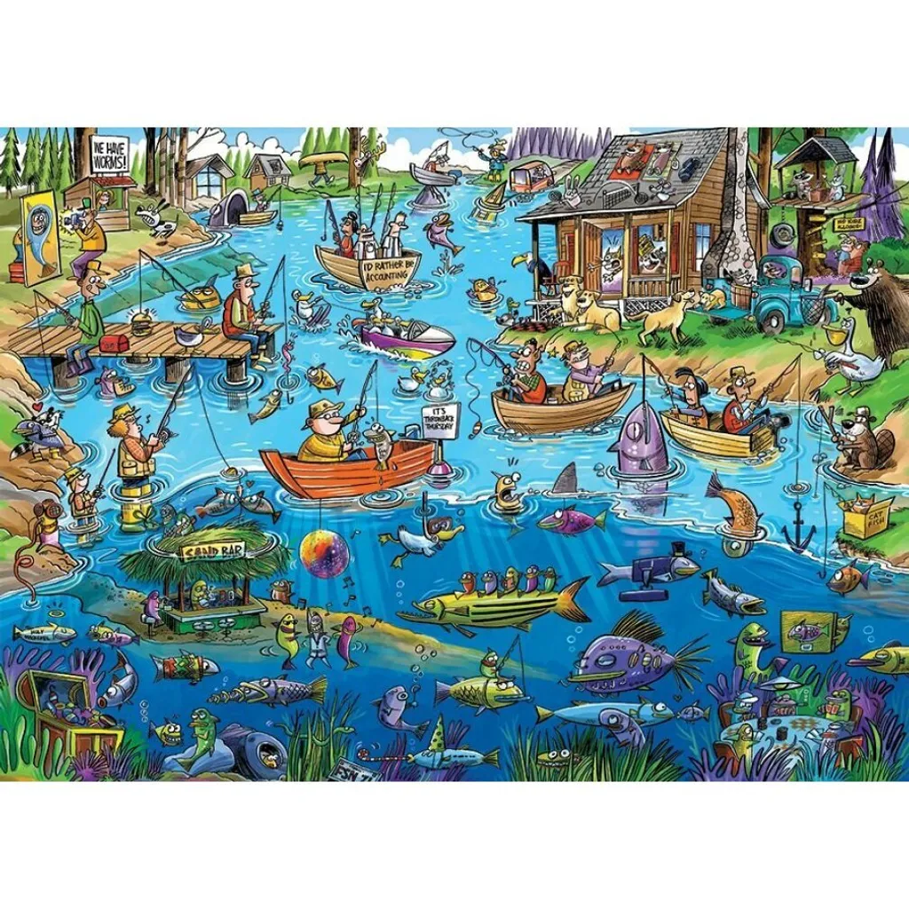 Puzzle anti-stress 1000 pièces Cobble Hill : Évadez-vous à DoodleTown