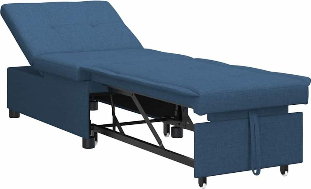 vidaXL Schlafsofa Ausziehbar Blau 194 x 50 x 82 cm Stoff