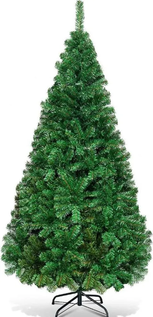 Sapin de Noël artificiel 210 cm vert réaliste pour décoration intérieure