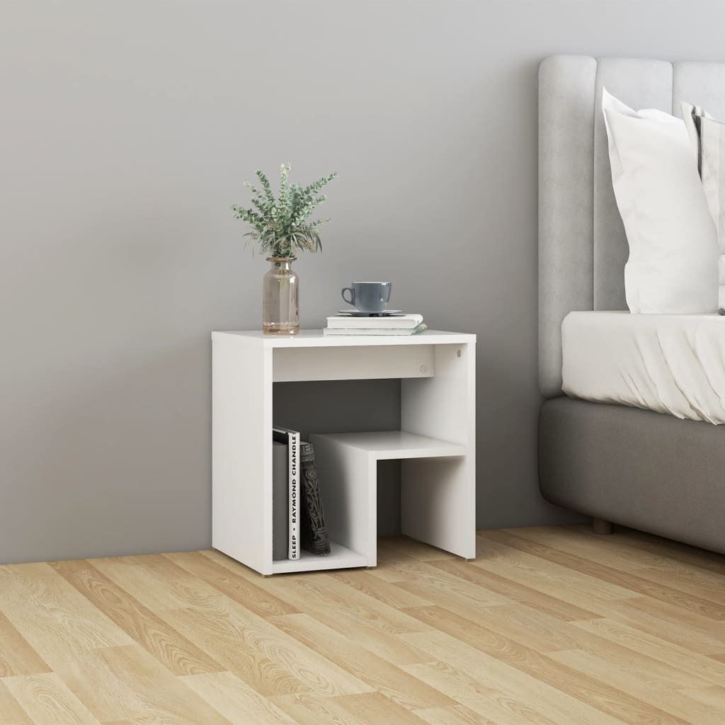 vidaXL Nachttisch Weiß 40x30x40 cm Holzwerkstoff Produktbild 