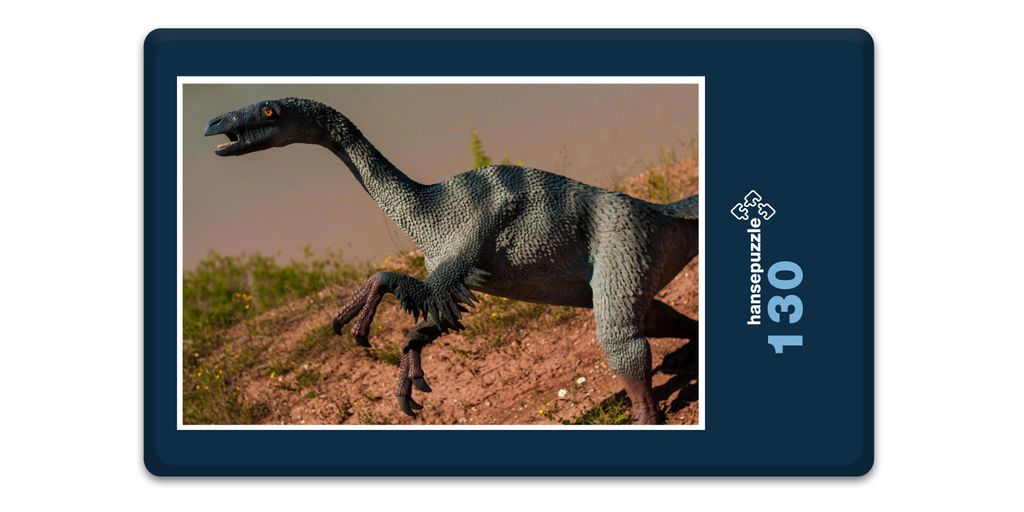 hansepuzzle 17267 - Dinosaurier Puzzle, 130 Teile, Tierwelt, 28,7 x 20,0cm mit hochwertiger Aufbewahrung, Kartonbox und wiederverschließbarem Beutel