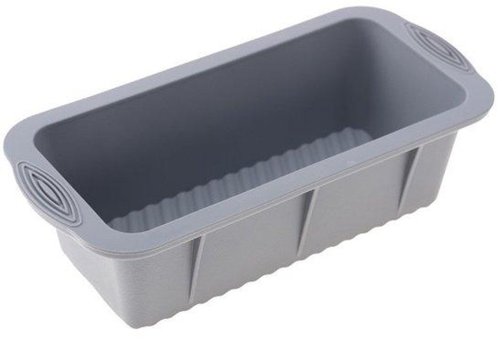 Silikonrechteckform - Flexibler Silikonkuchenform - 100% BPA-frei - Grau - Rechteckige Kuchenform