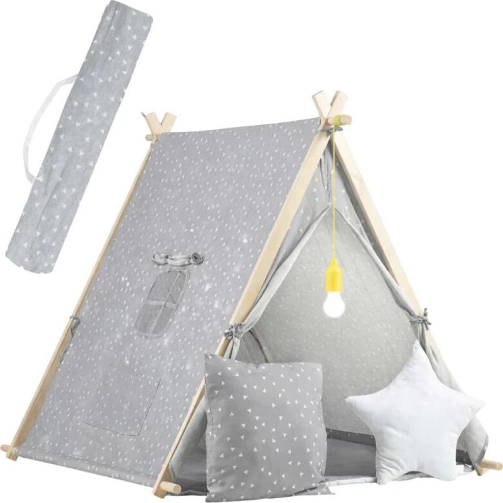 Tenda per bambini con luce Nukido - grigio Immagine del prodotto 