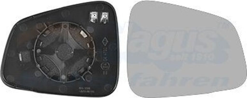 VAN WEZEL Spiegelglas Außenspiegel Rechts für OPEL Mokka / Mokka X (J13) Konvex Beheizbar 3815838