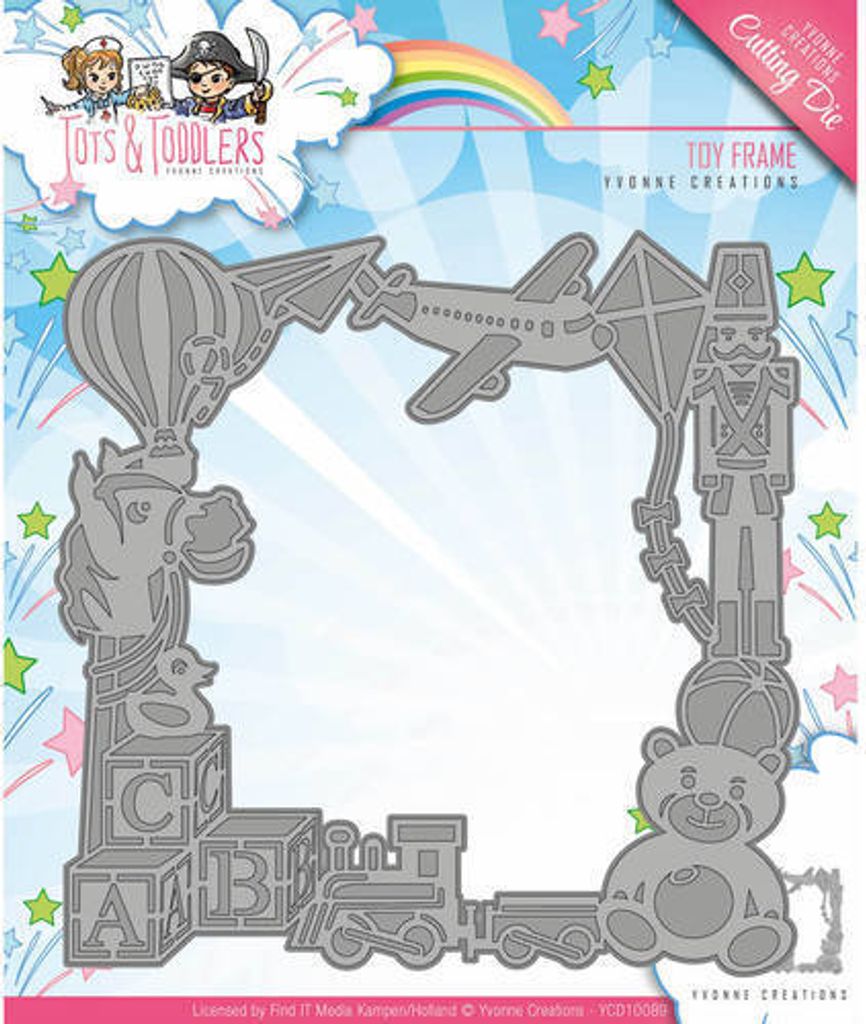 Stanzschablone - Yvonne Creations - Tots and Toddlers - Spielzeug Rahmen