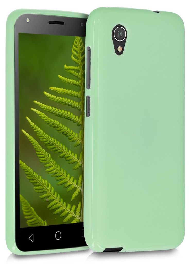 kwmobile Handyhülle für Alcatel 1 (5.0") Hülle - TPU Case - Kabelloses Laden - Schutzhülle Cover in Mintgrün matt