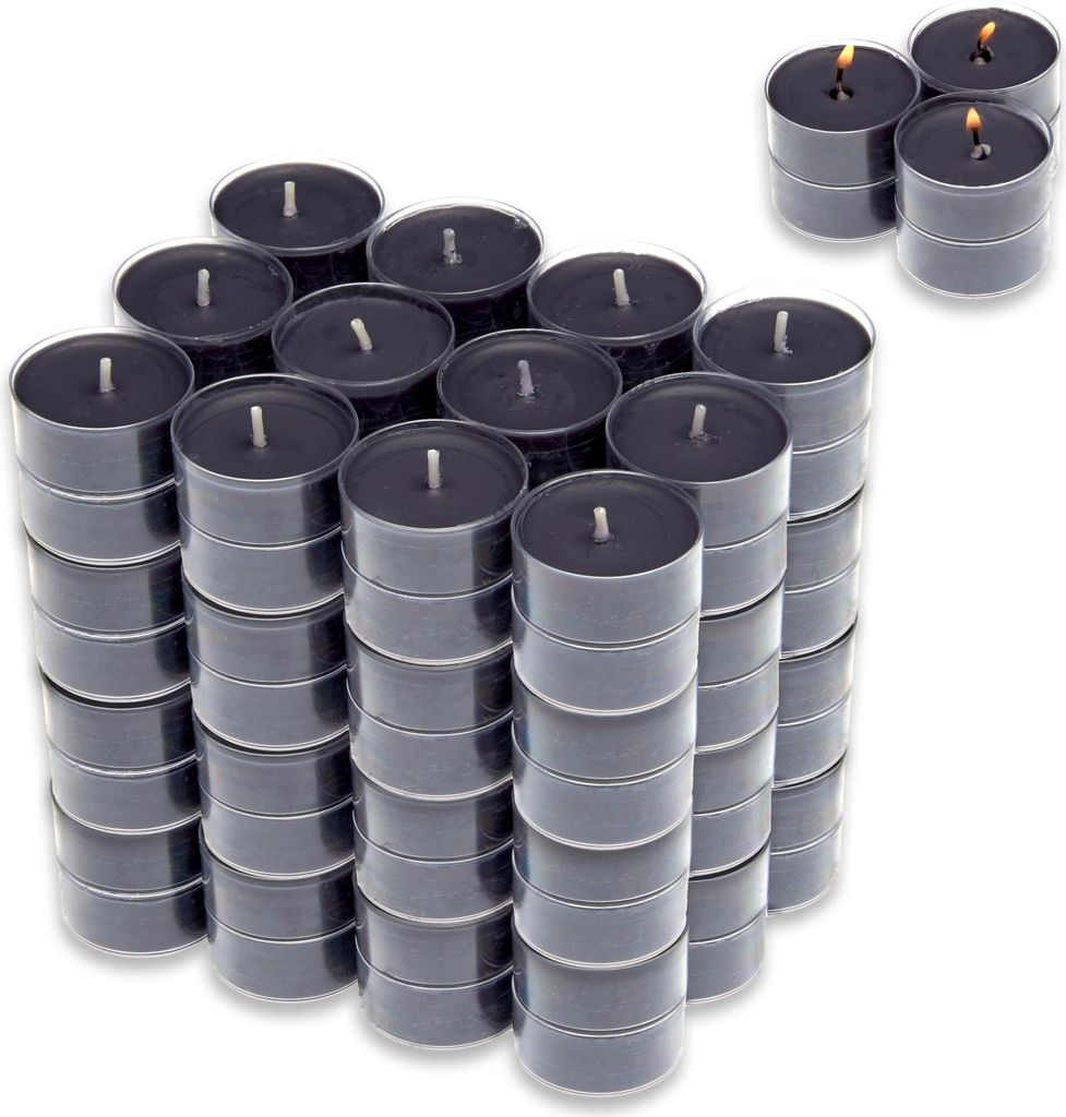 96er Set Duftteelichter Black Rose - 4 Std Brenndauer Produktbild 