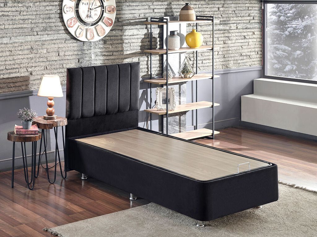 Skye Decor, Ela- Ela Single NRN, Schwarz, Kinderbetten, 38x100x200 cm, Rahmen: Stahl