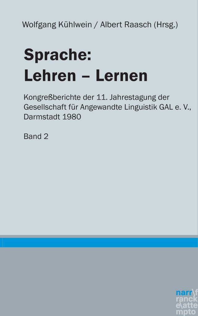 Sprache: Lehren-Lernen, Band 2