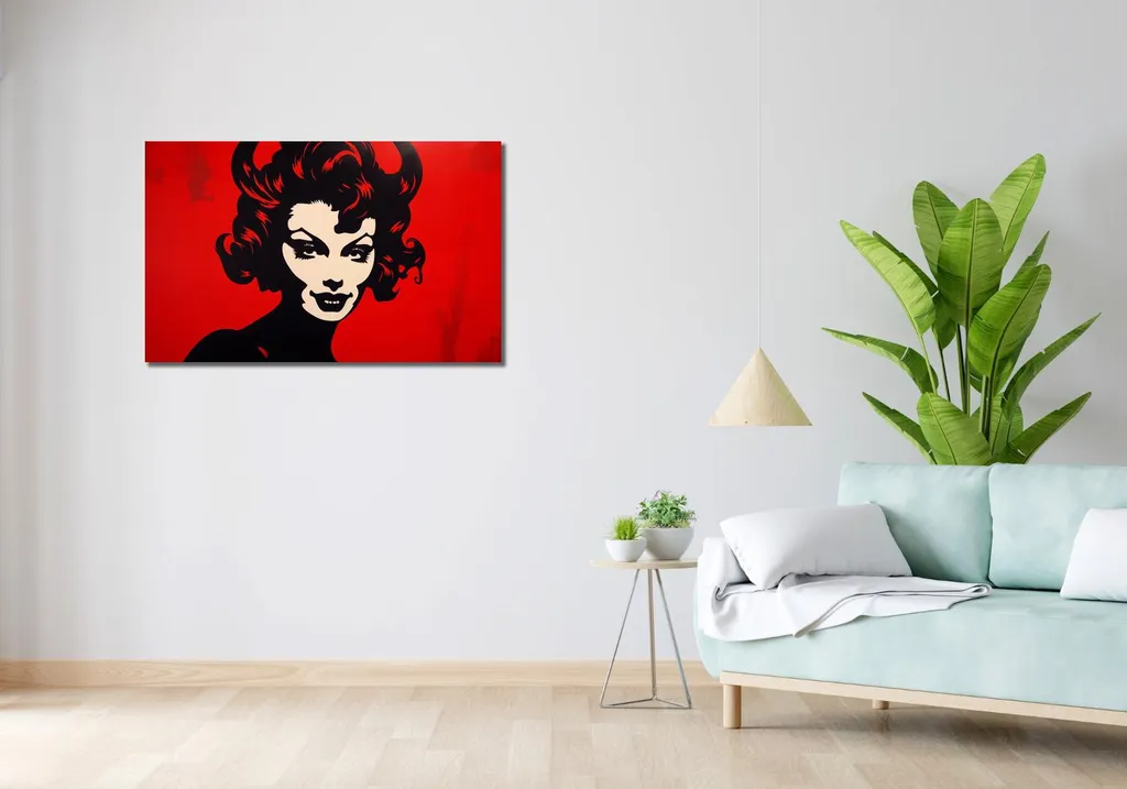 Tableau Diable rouge 100 x 60 cm - Impression HD et couleurs vives - 2