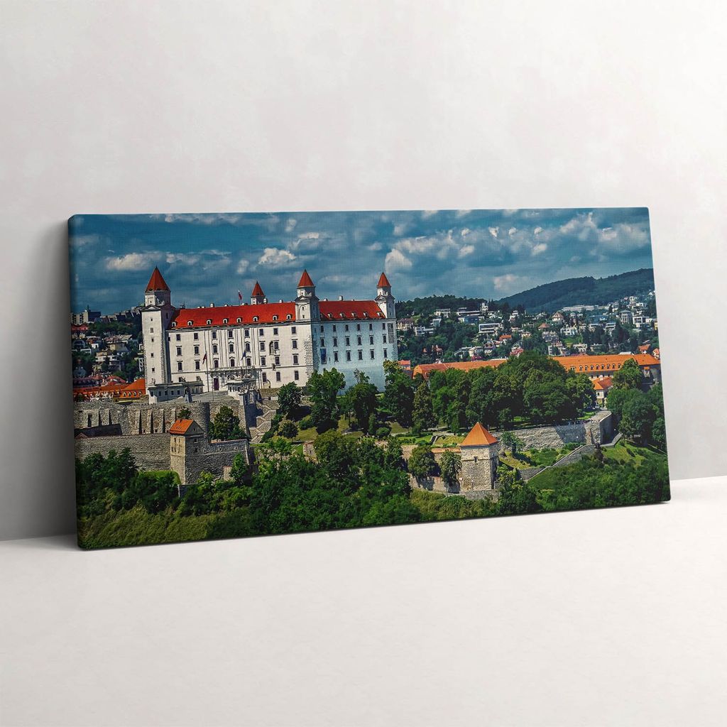 Burg in Bratislava – Leinwandbild Wandbild – 120x60 cm – Leinwandbilder – Wandbilder – Schlafzimmer – Flur