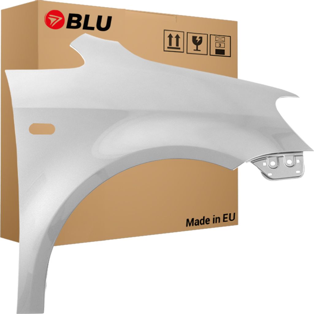 BLU Kotflügel Passend für VW Volkswagen Caddy Lift III 3 2K LA7W Rechts Silber ReflexSilber | 2010-2015 | Vorderseite Vorne | Lackiert | Einbaufe...
