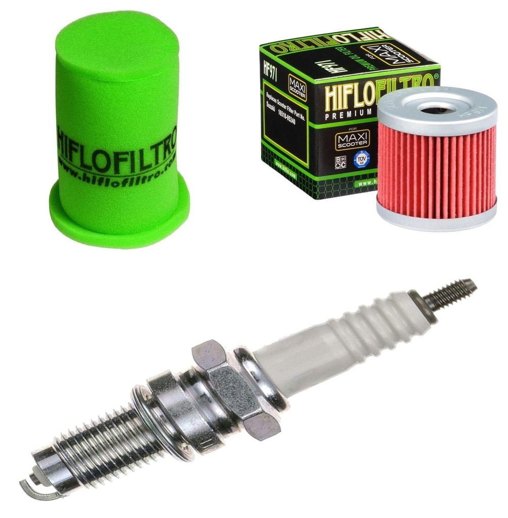 Service-Kit für Suzuki GN 125 U 80 kmh 1994-1999 Luftfilter Ölfilter Zündkerze von pamoto - Neu