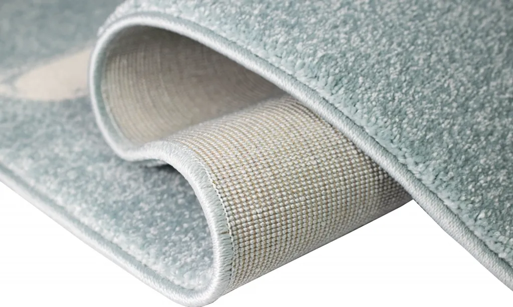 Grand tapis de chambre enfant bleu pastel à motif animaux 160 x 230 cm - 4
