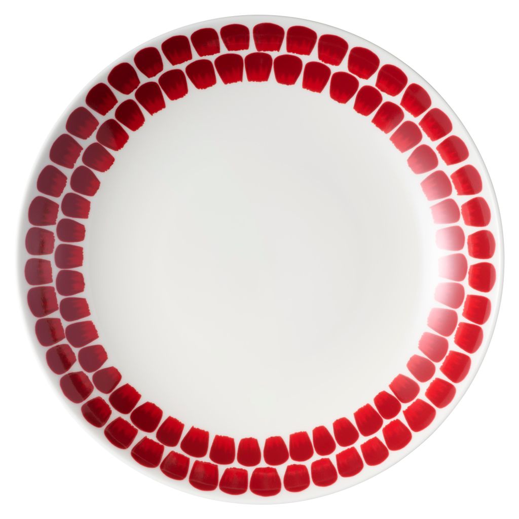Arabia Tuokio plate deep 24cm red 1073643