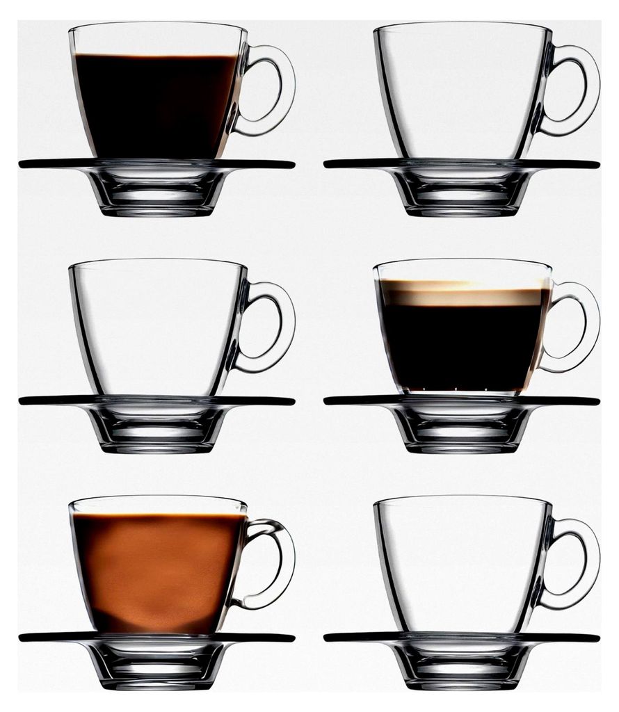 12-teiliges Aqua Espresso Gläser Set | 6 Gläser + 6 Unterteller | kleine Kaffeegläser dicke Gläser | Mokka Tasse Glas | Hergestellt in der EU