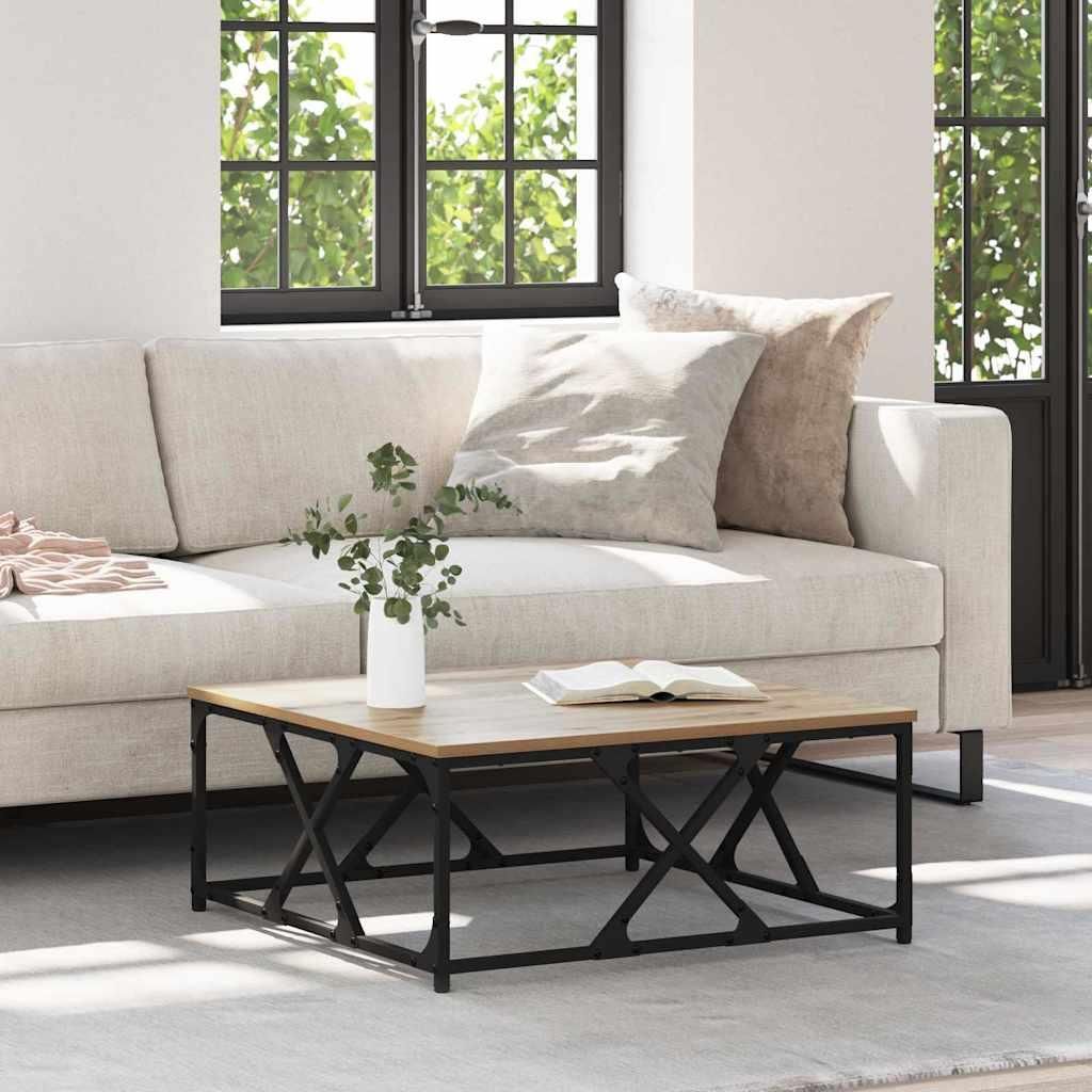 "Schlussverkauf" Couchtisch 1 PC - Modernen Stil - Kaffeetisch - Artisan-Eiche 70x70x30 cm Holzwerkstoff C9600