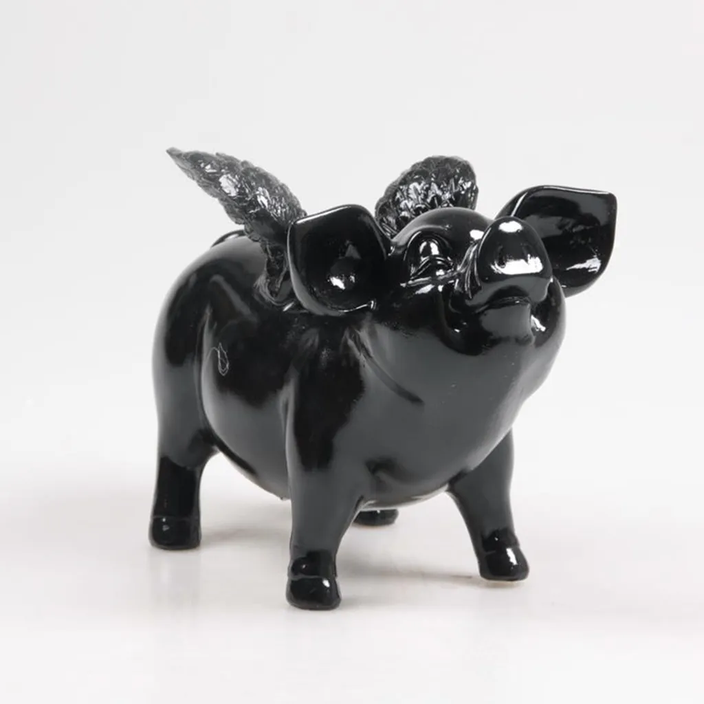 Tirelire Stoobz ailes noir déco chic pour ranger votre monnaie facilement