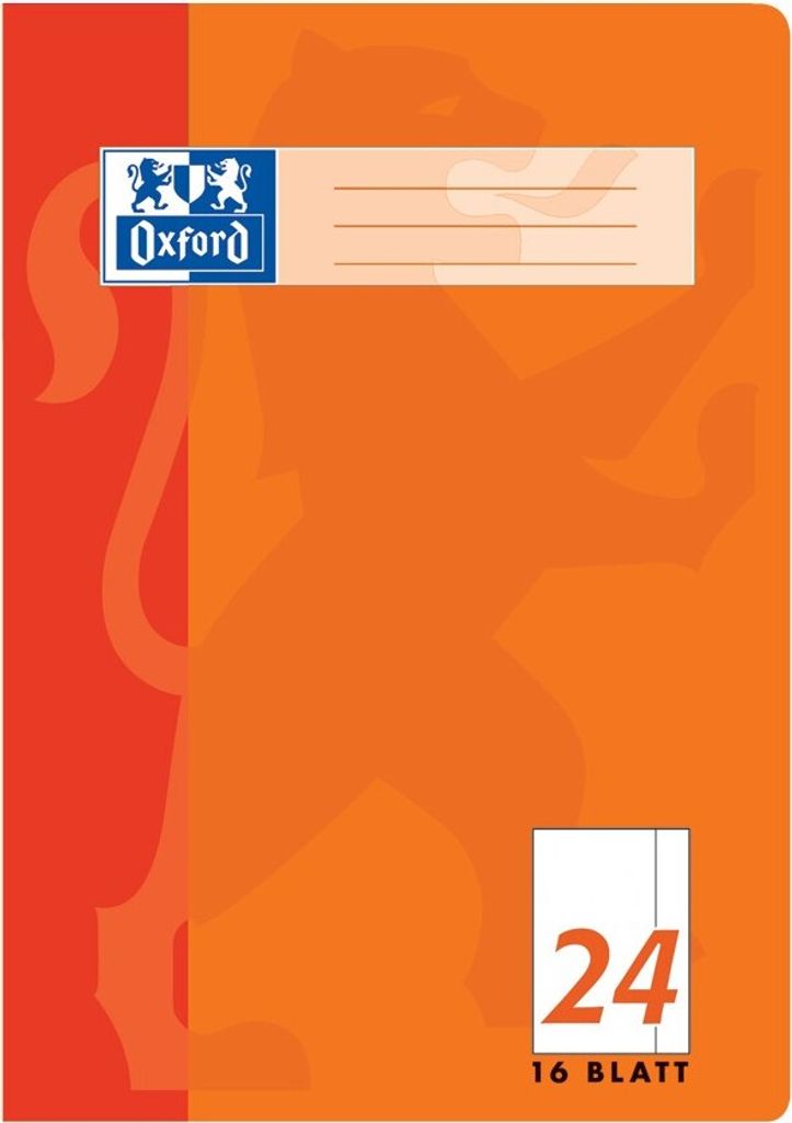 Oxford Schulheft DIN A4 Lineatur 24 / blanko 16 Blatt Produktbild 