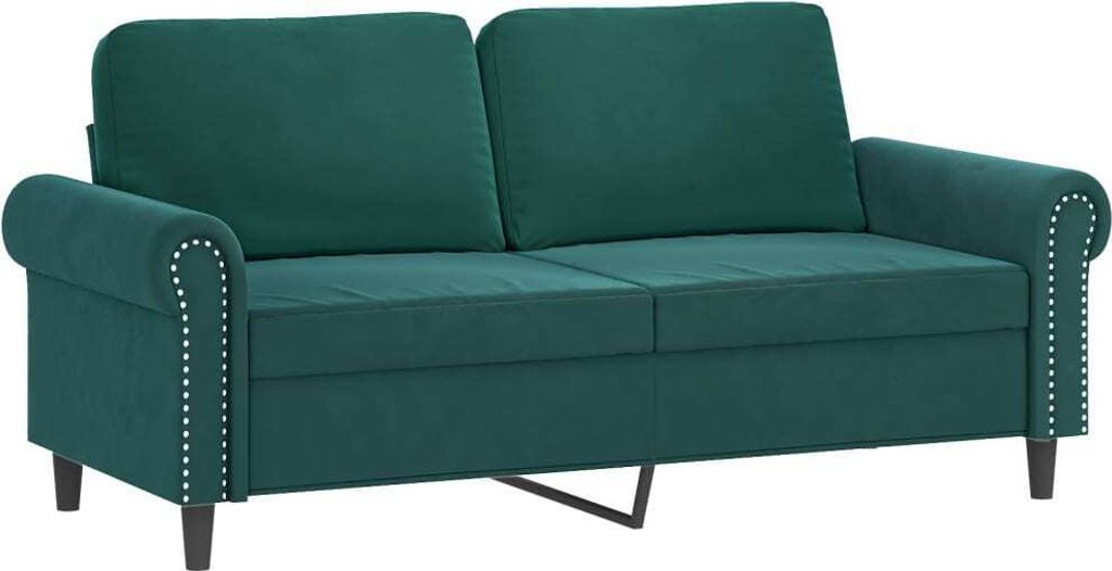 2-Sitzer-Sofa Dunkelgrün 140 cm Samt