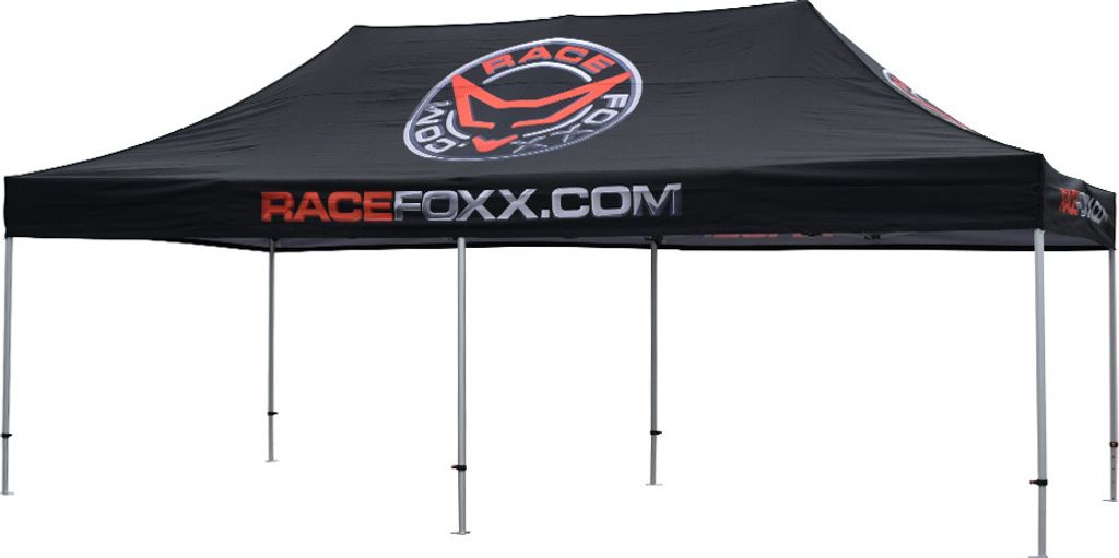 RACEFOXX Falt - Pavillon / Zelt, 50 mm Hexagon Standrohr, 8x4 m, inkl. Transporttasche
