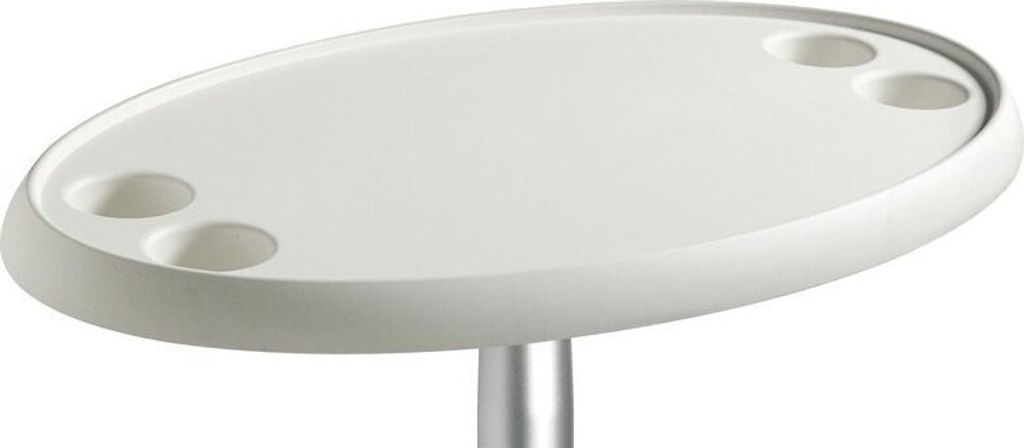 Owalny stół z materiału kompozytowego biały 762x457 mm - Zdjęcie produktu 