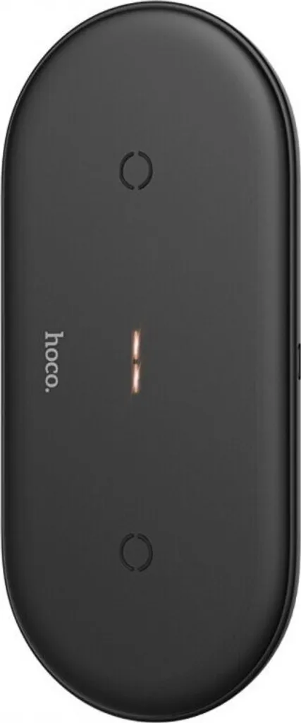 Hoco CW23 10W Dual Wireless Charging Pad - Nero per Ufficio