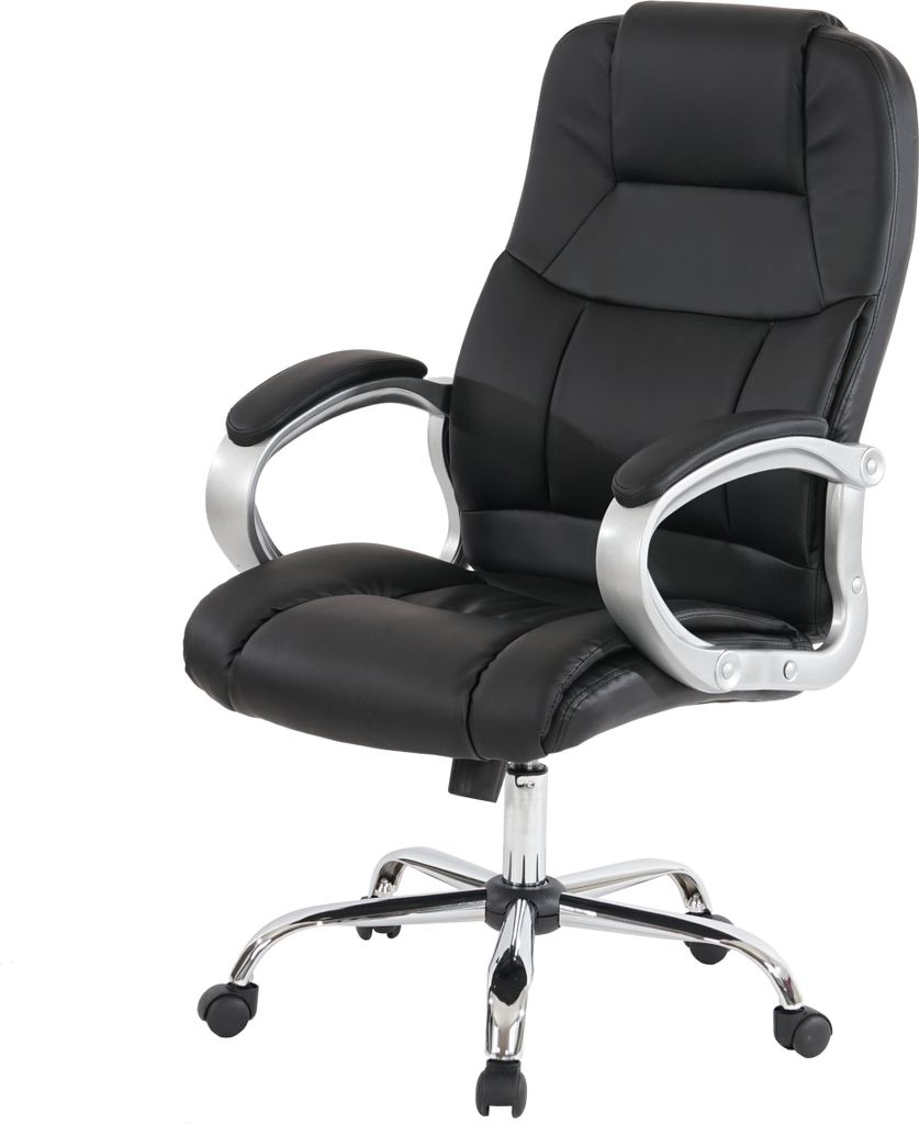 Profi-Bürostuhl Chicago XXL Chefsessel Drehstuhl Us-Version, 150kg belastbar, Kunstleder schwarz