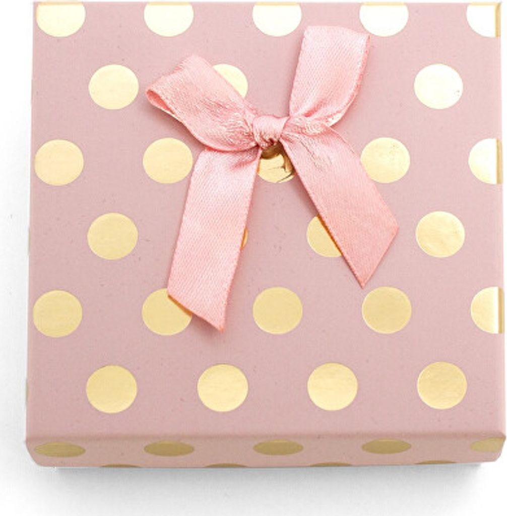 White Gift Box with Brown Ribbon KP9-5