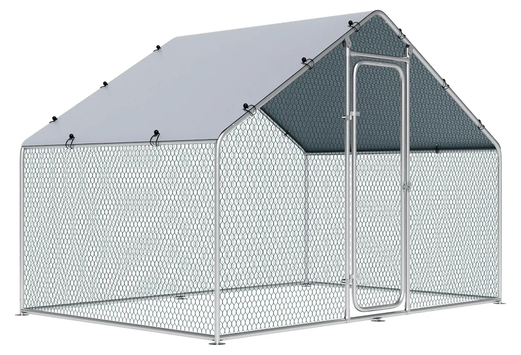 Enclos 6m2 pour animaux Aga DS5513 - Parc de liberté grillagé 2x3x2 m