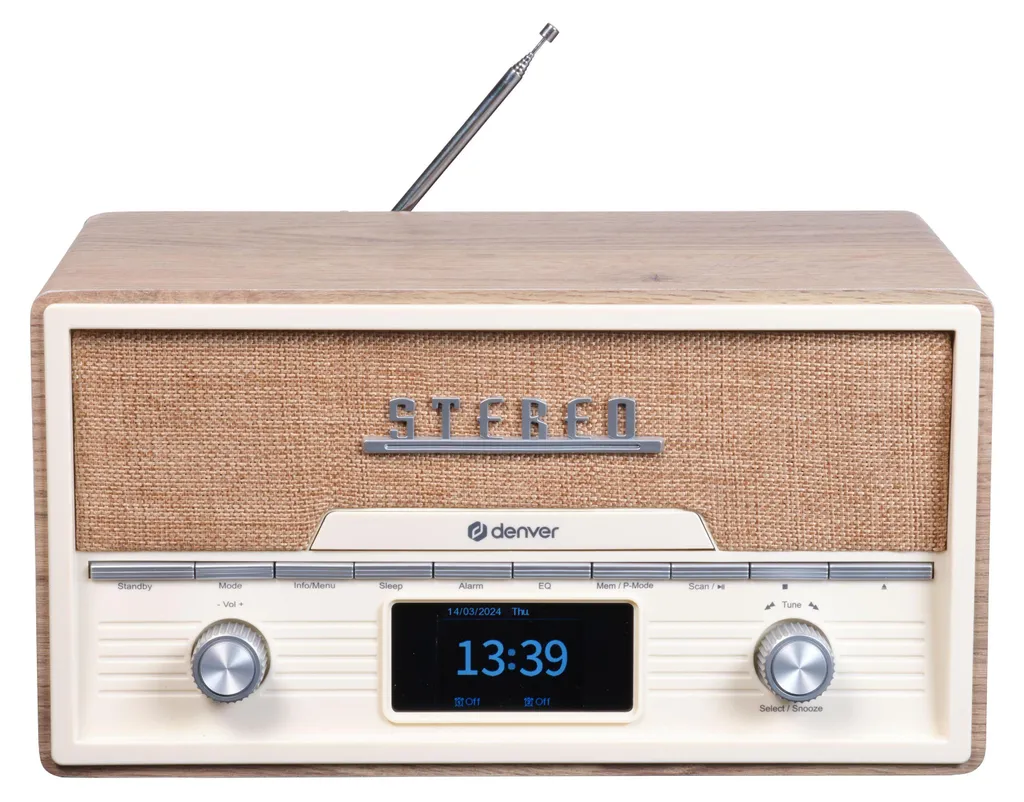 Inter Sales Denver MDA-525LW, 3,18 kg, legno, lettore CD personale