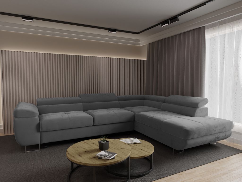 4ALLHOME Ecksofa Luna mit Schlaffunktion, Couch, Sofa mit Produktbild 