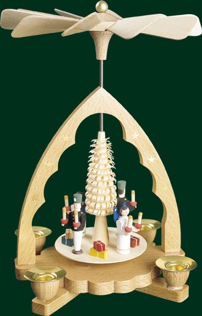 1-stöckige Pyramide Engel und Bergmann (19cm) von Richard Glässer