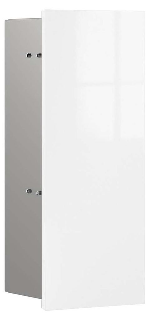 emco asis pure Toilettenbürstengarnitur-Modul, Unterputzmontage, Türanschlag rechts, Glasfront, 436x170mm, 975527405